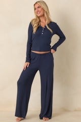 Z Supply Just Right Navy Rib Pant