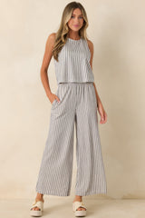 Z Supply Sloane Navy & Ivory Cotton Knit Stripe Top