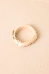 Serendipity Ivory Marbled Resin Bangle