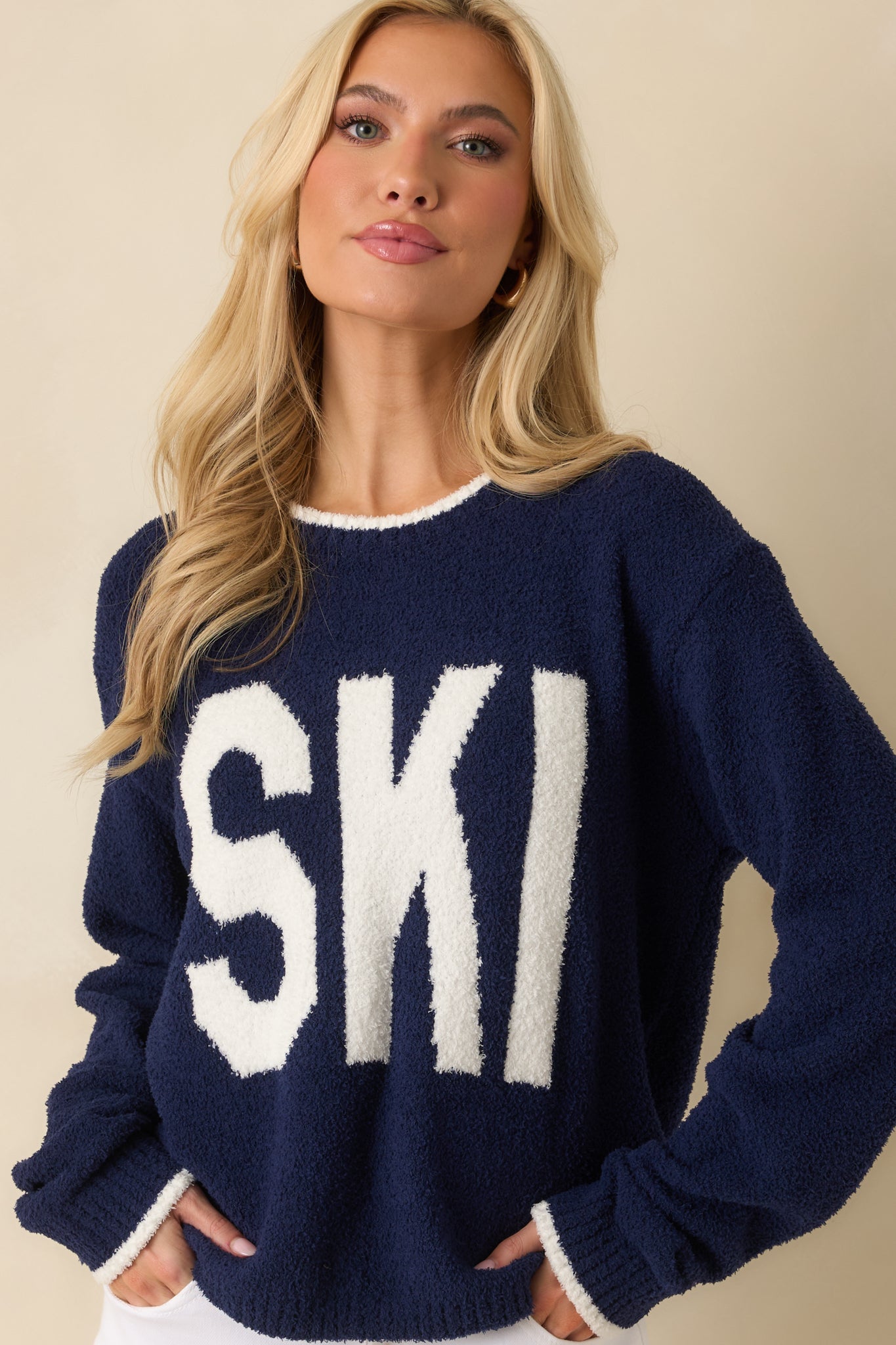 Z Supply Blue Sapphire Ski Plush Sweater