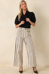 Tied Up Beautifully Black Knit Tie Neck Top