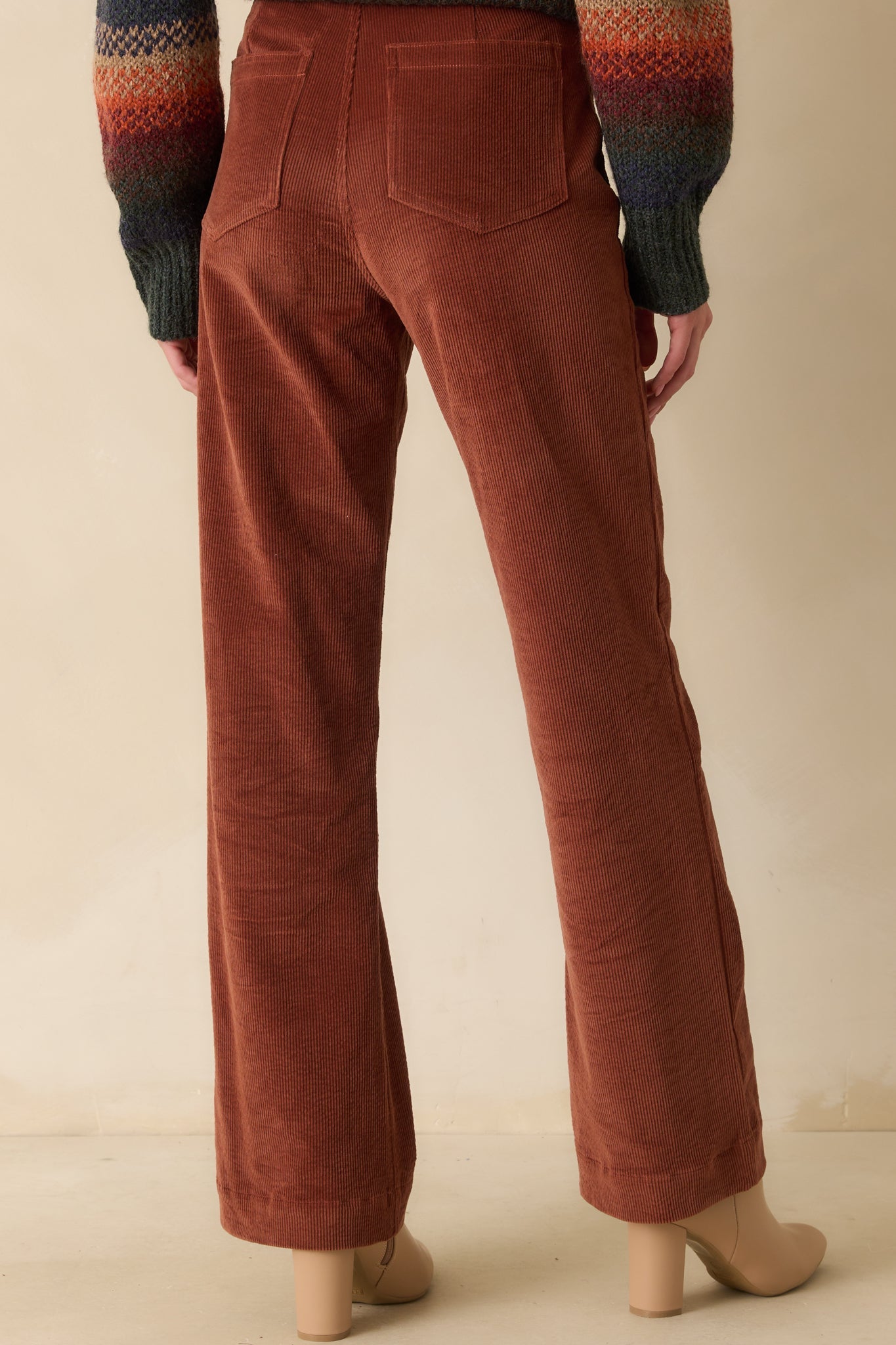 Thread & Supply Gladys Rust Cotton Corduroy Pants