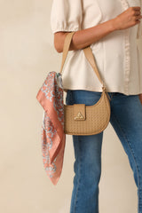 Where The Wind Blows Rose Pink Multi Print Satin Scarf