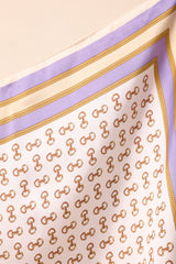 At First Light Lavender Multi Equestrian Print Satin Scarf