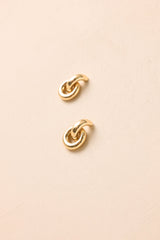 Around We Go Gold Ring Drop Earrings