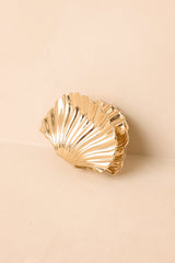 Siren's Touch Gold Polished Shell Claw Hair Clip