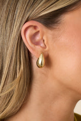The Rest Was History Gold Teardrop Earrings