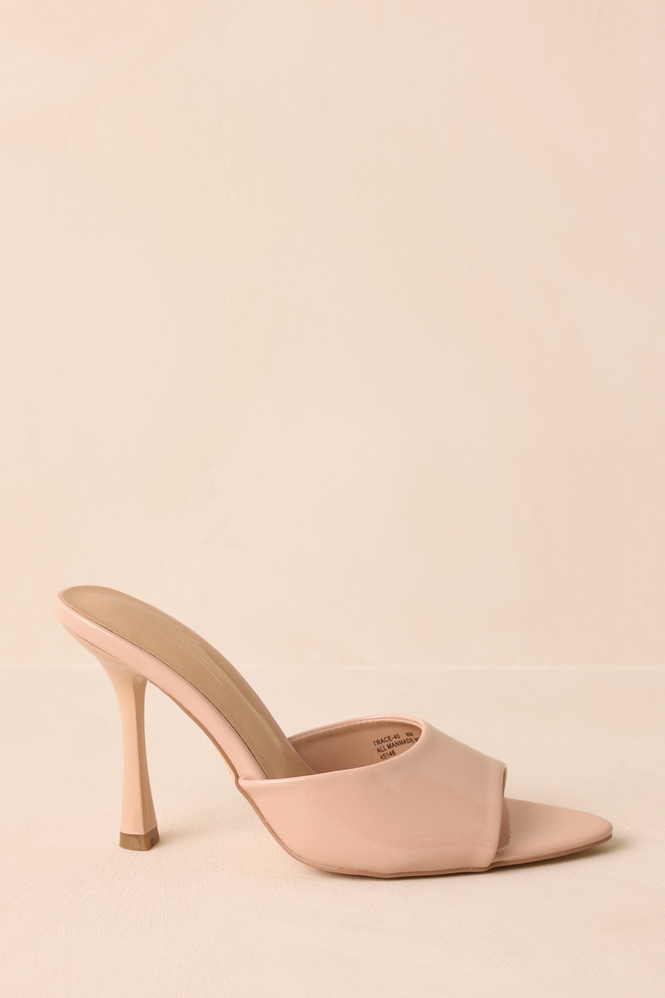 Every Step Counts Beige Faux Leather High Heel Sandals