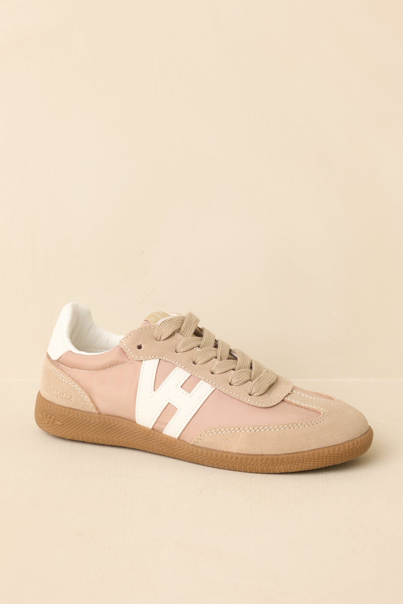 Vintage Havana Nadia Taupe Suede Lace-Up Sneakers
