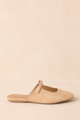 Leap Of Faith Natural Woven Raffia Mules