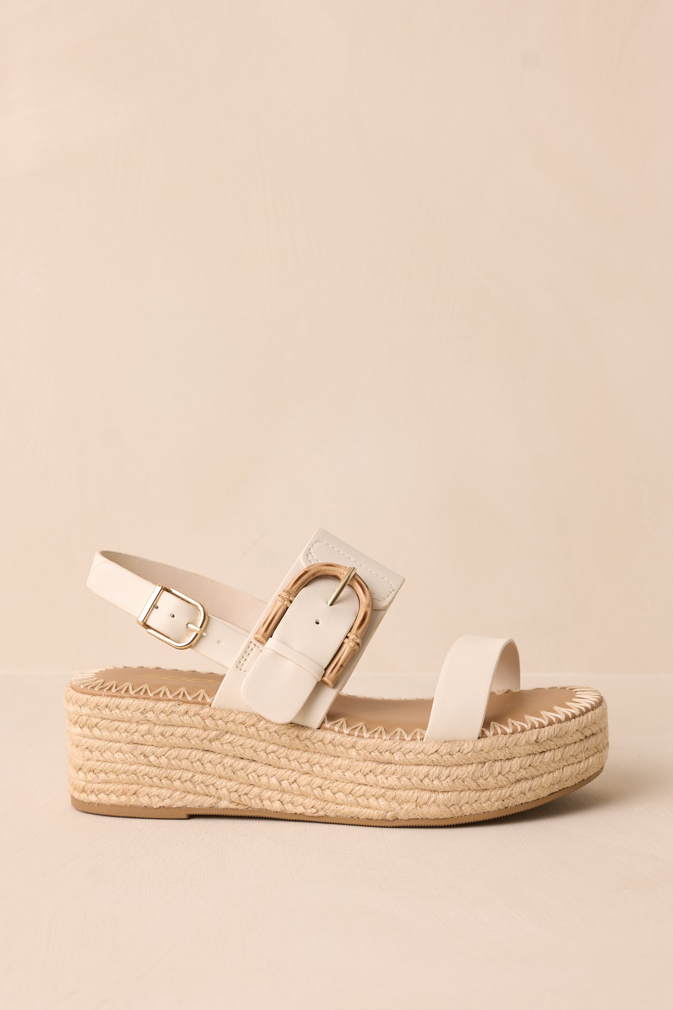 Warm Breeze Ivory Espadrille Platform Sandals