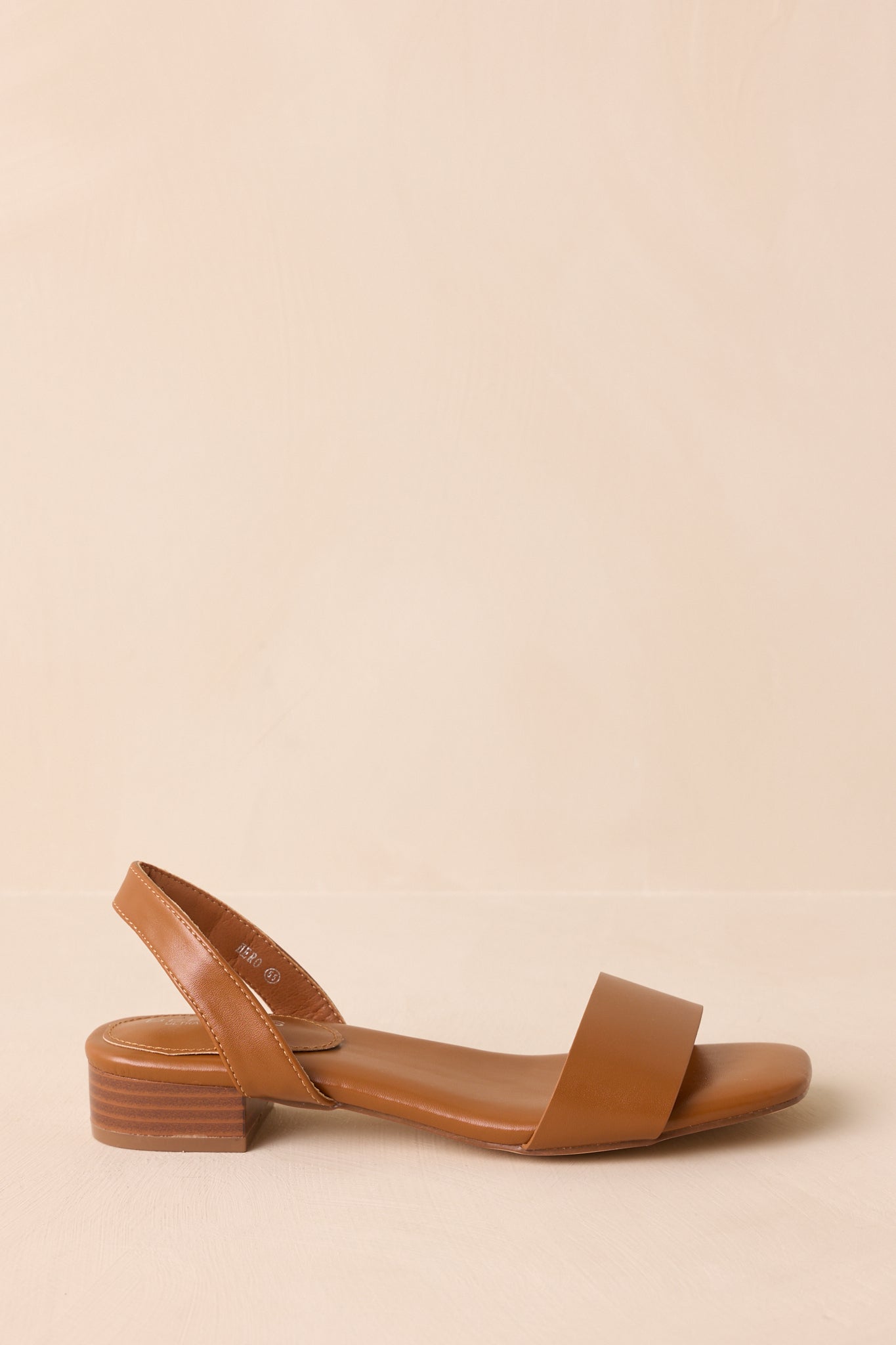 Take It Slow Caramel Brown Faux Leather Sandals