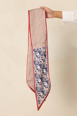 Country Club Blue Multi Paisley & Houndstooth Scarf Tie