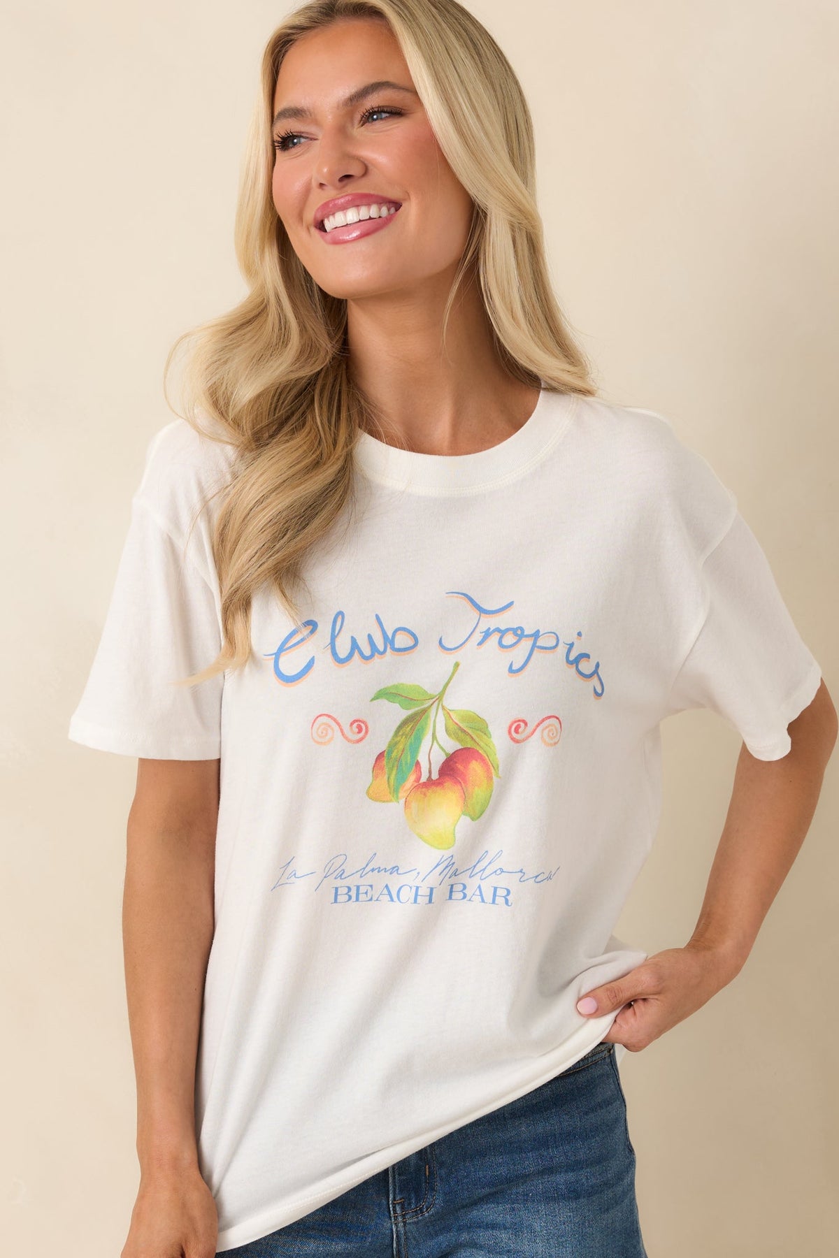 Z Supply Vanilla Ice Club Tropics Cotton Boyfriend Tee