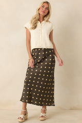 Let's Do This Ivory Sleeveless Button Front Top