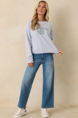 Après Ski Light Blue Crewneck Raglan Sweatshirt