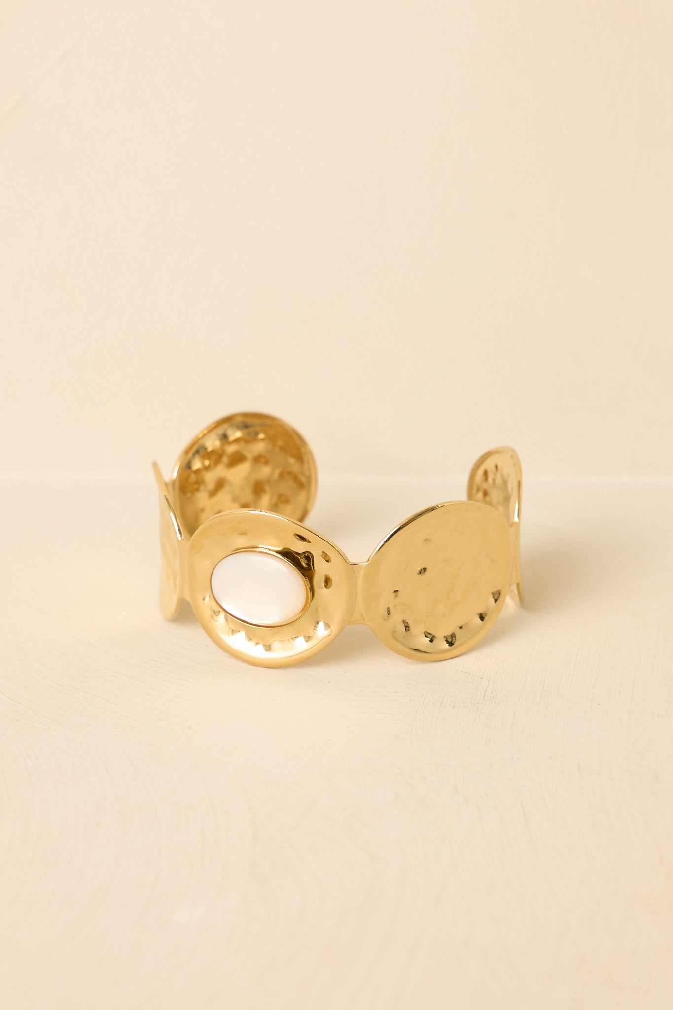 Couldn't Possibly Gold Hammered Circle Cuff