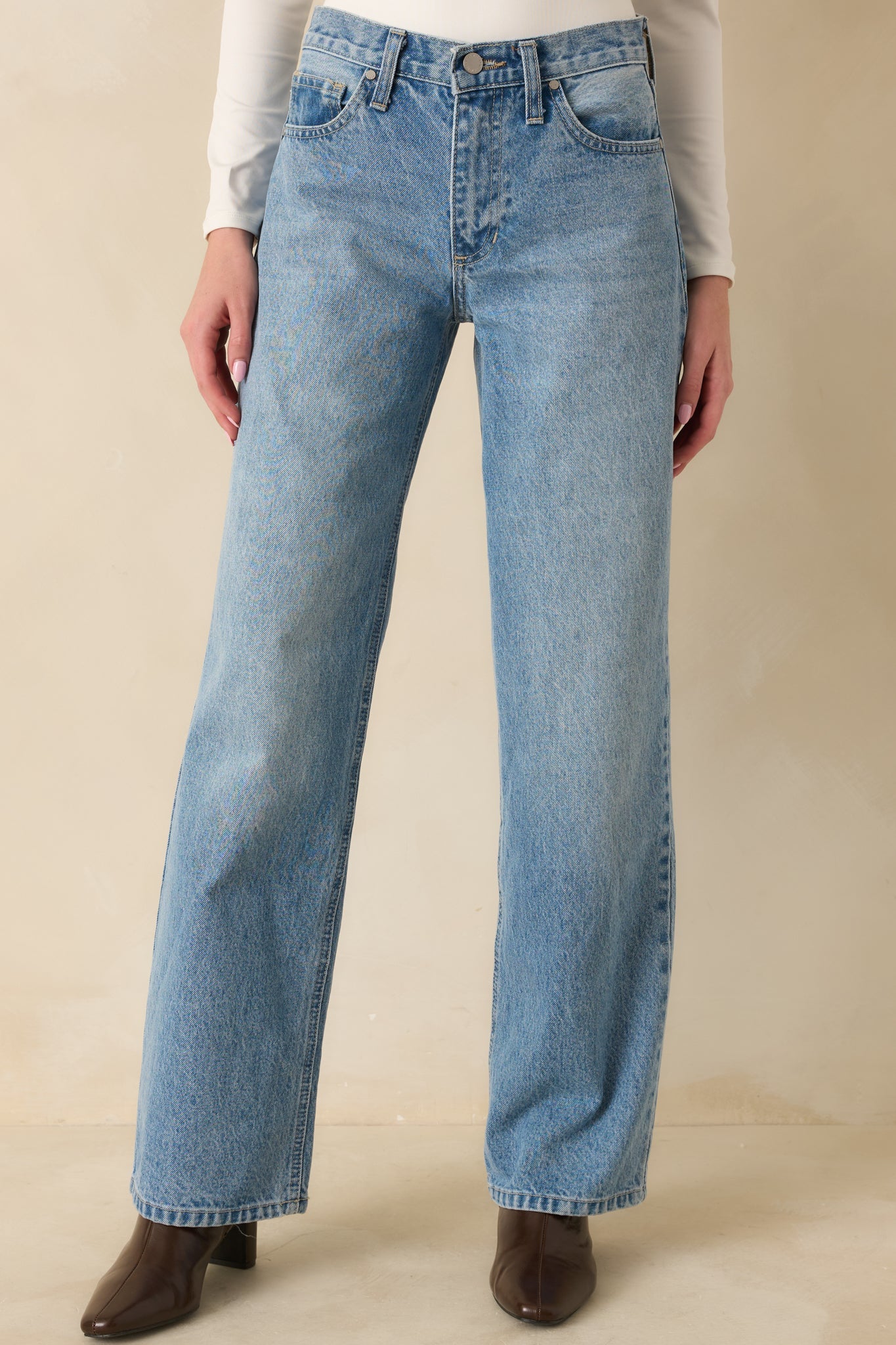 More Than Ever Light Wash Relaxed Straight Leg Jeans