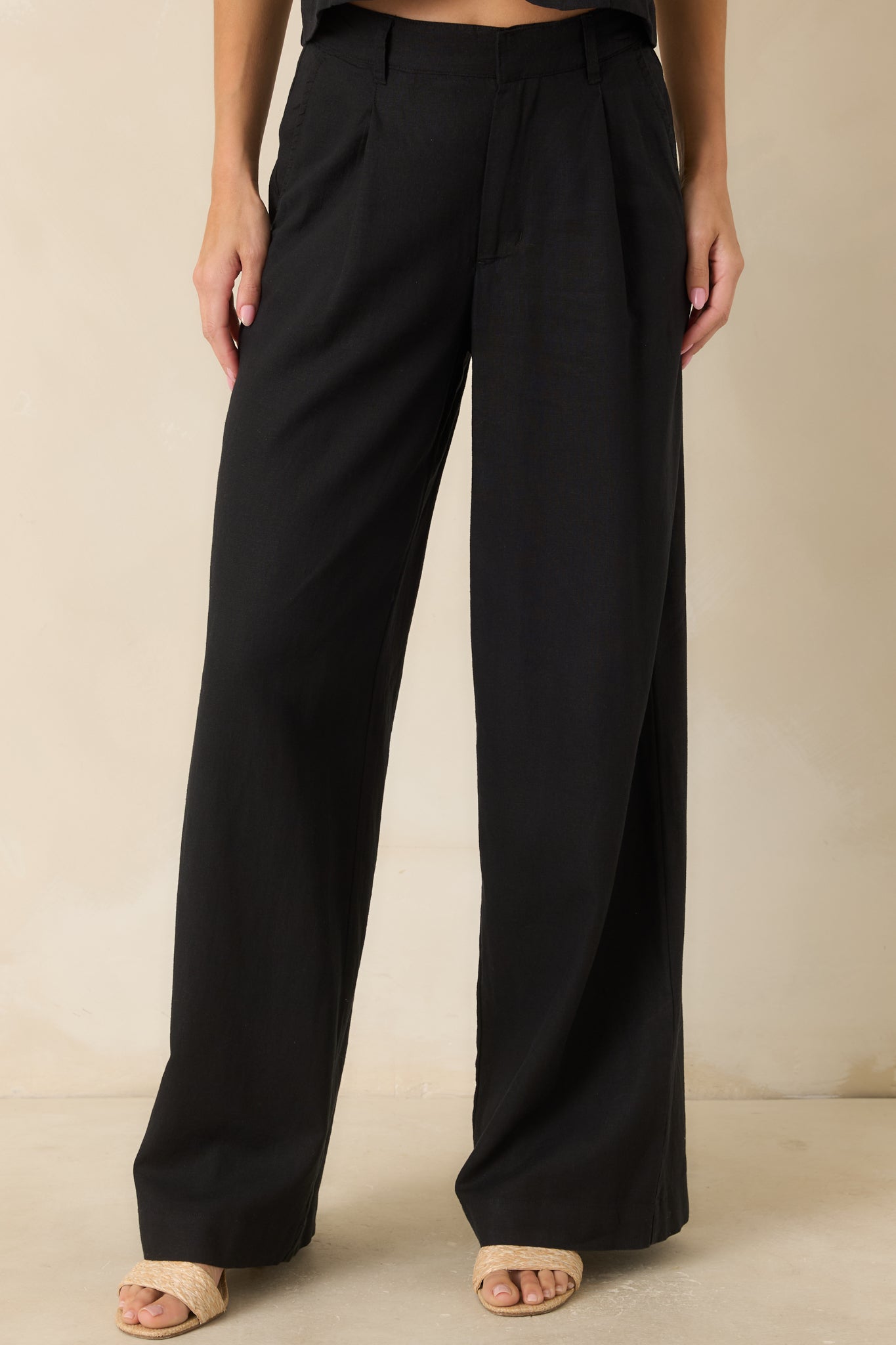 Z Supply Overlook Black Linen Pants
