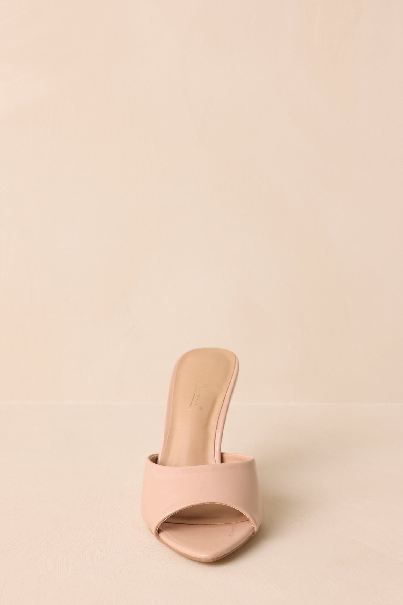 Every Step Counts Beige Faux Leather High Heel Sandals