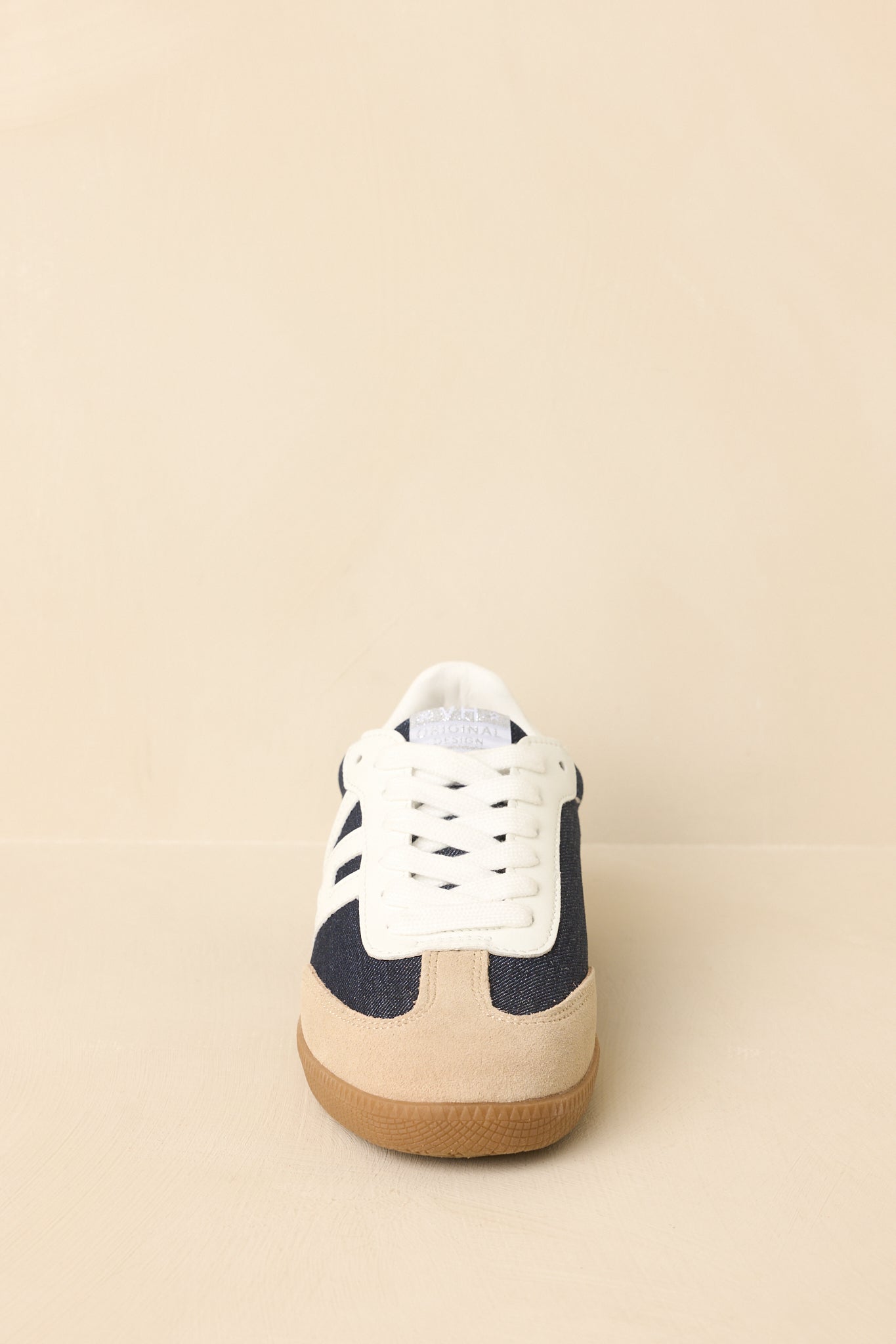 Vintage Havana Nadia Navy & Taupe Suede Lace-Up Sneakers