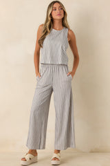 Z Supply Sloane Navy & Ivory Cotton Knit Stripe Top