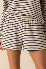 Z Supply Ivory Luxe Striped Shorts