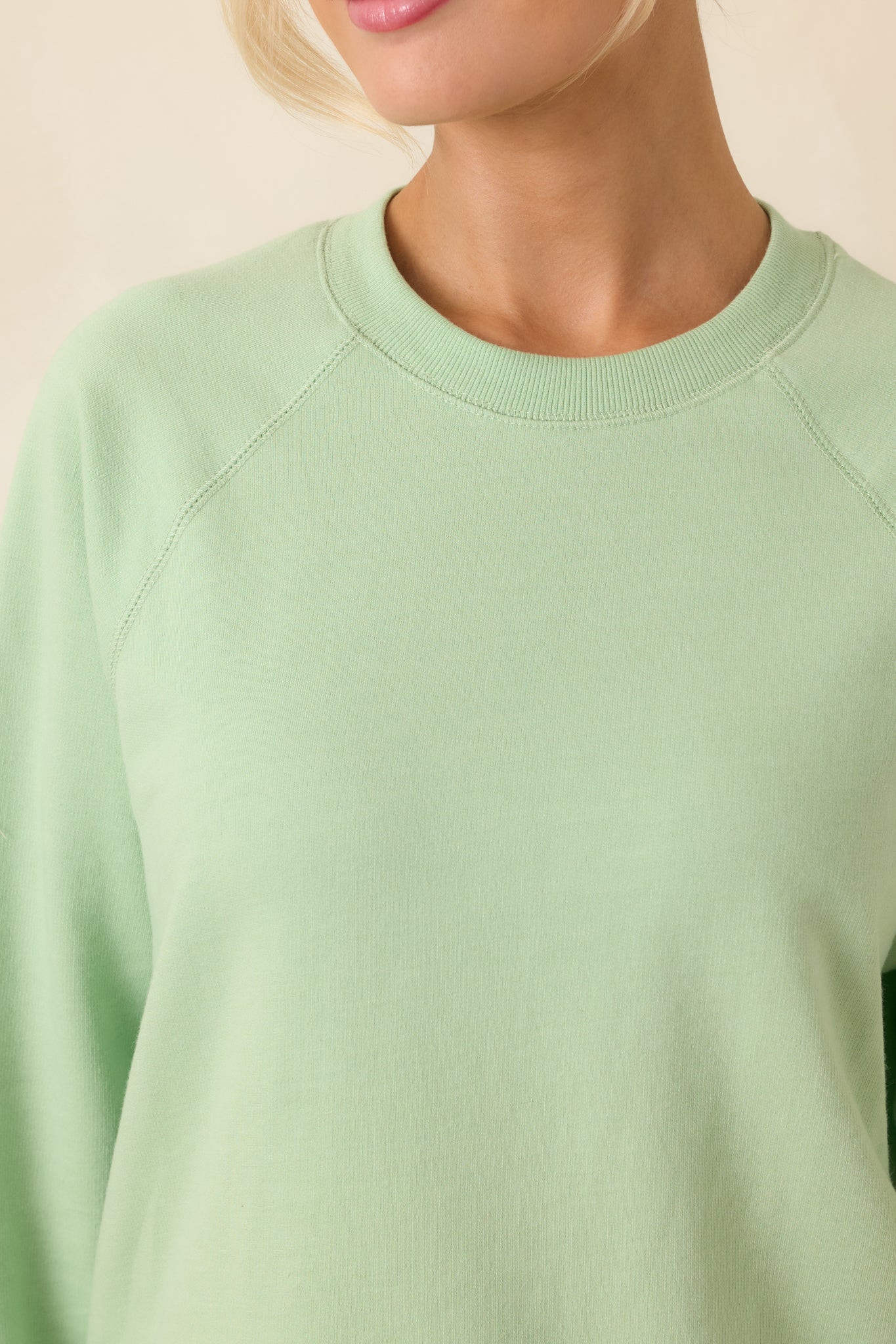 Z Supply Saldana Light Green Crewneck Sweatshirt