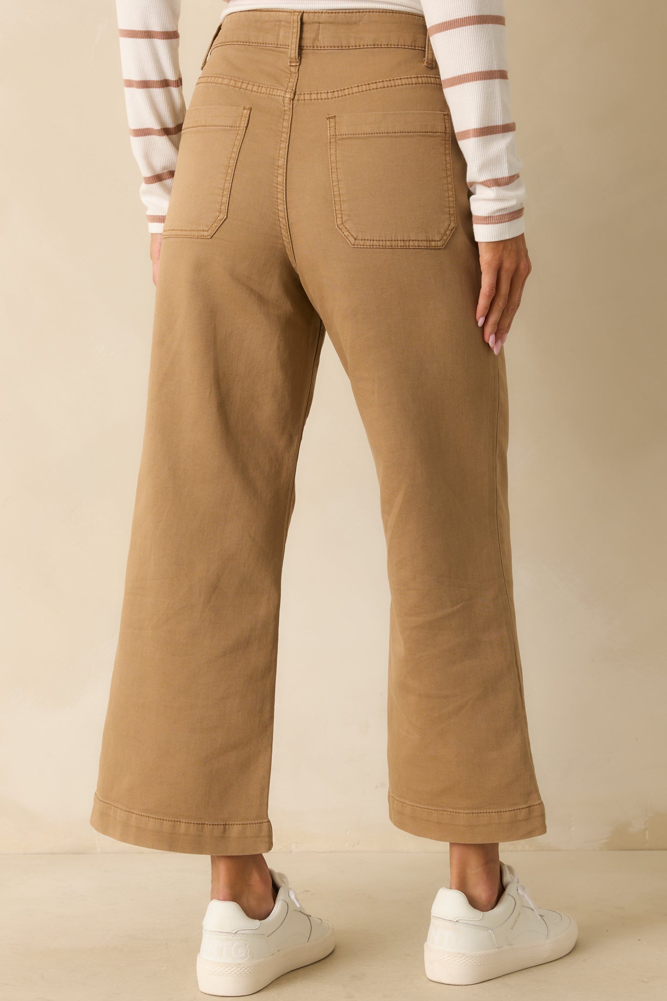 Thread & Supply Tan Brown Cotton Sophia Pants