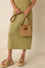 Already There Tan Natural Whicker Handbag