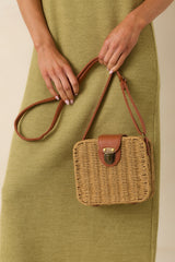 Already There Tan Natural Whicker Handbag
