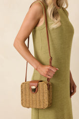 Already There Tan Natural Whicker Handbag