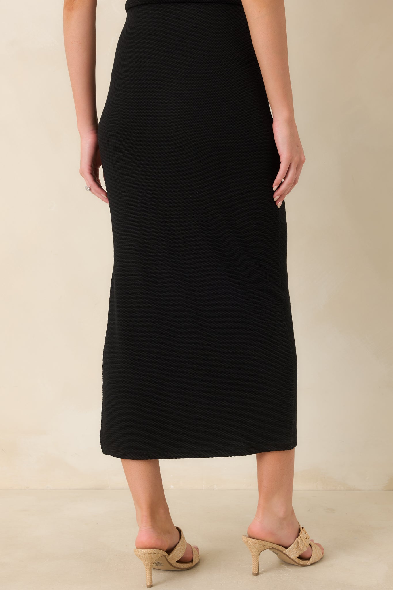 Z Supply Ainslie Black Knit Midi Skirt