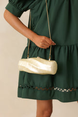 Got My Spark Back Champagne Pearlescent Spiral Clutch