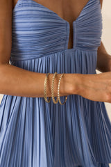 Back on the Chain Gang Gold Textured Bangle Set
