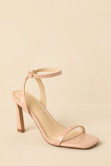 Walk This Way Nude Ankle Strap Heels