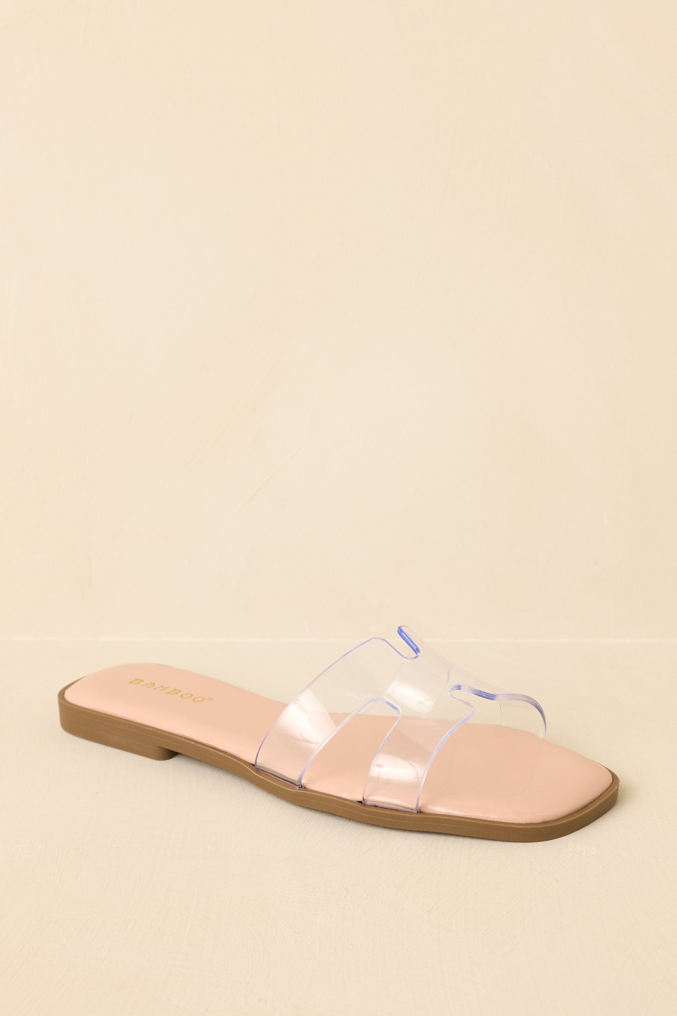 Clear the Way Nude Clear Strap Slide Sandals