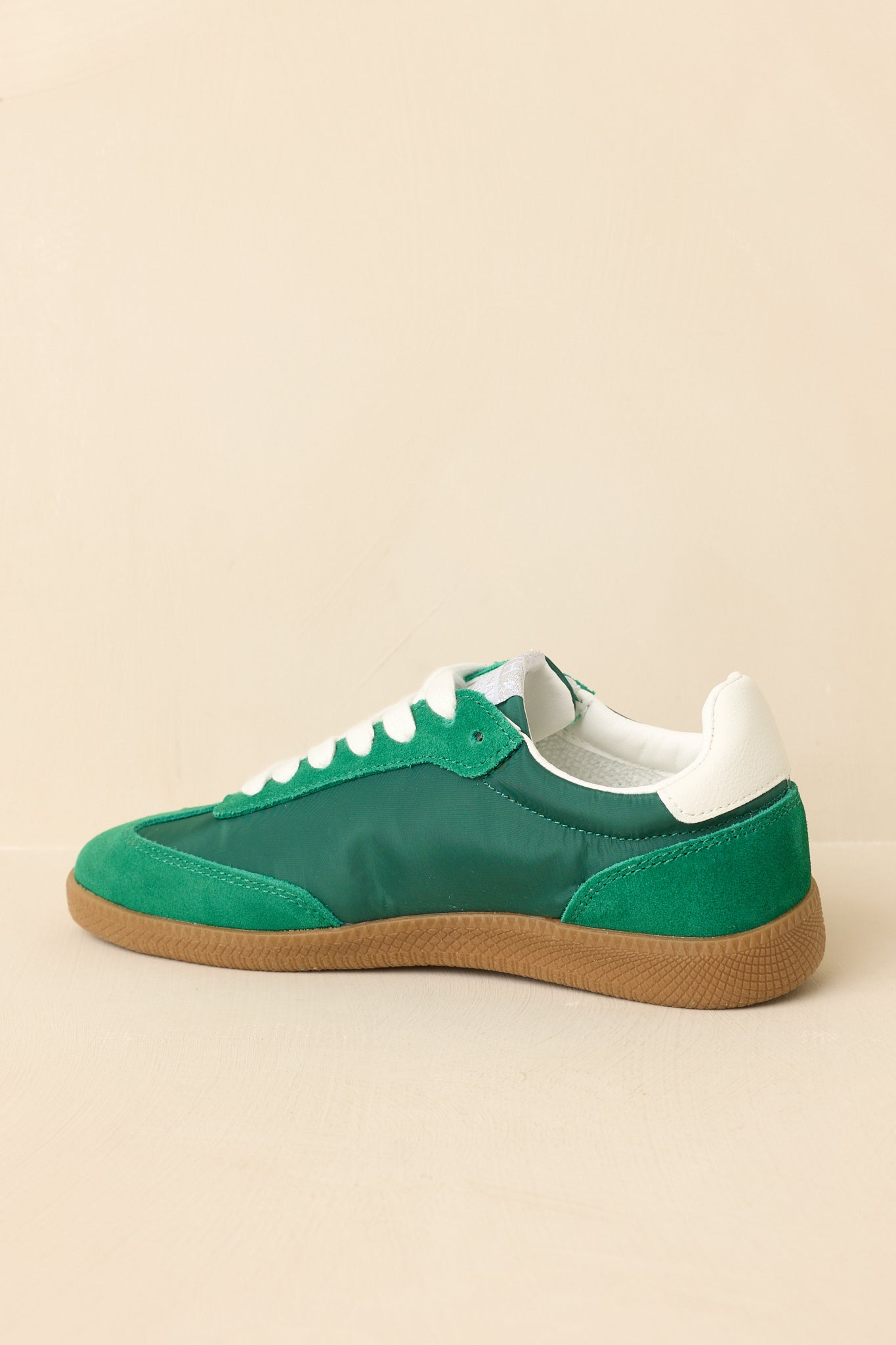 Vintage Havana Nadia Green Suede Lace-Up Sneakers