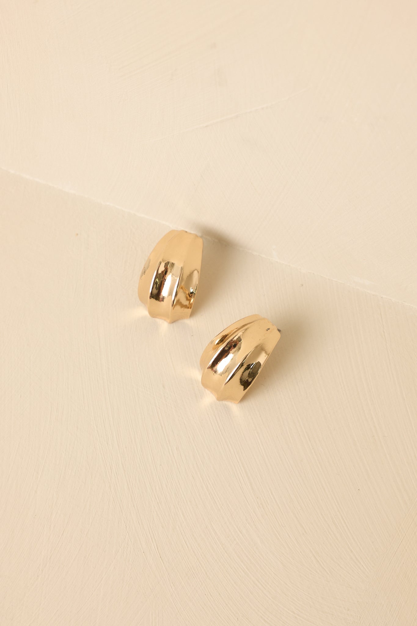 Just Trust Me Gold Textured Stud Earrings
