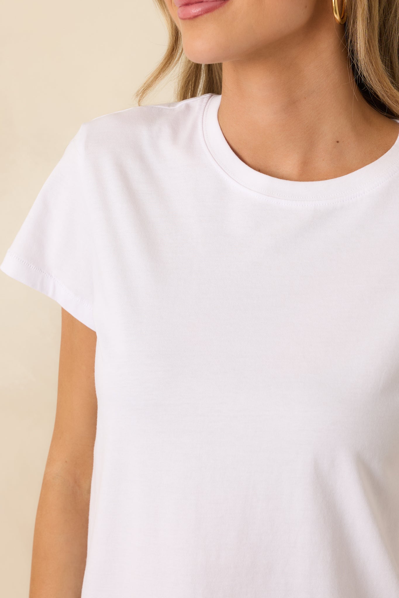 Back to Basics White Cotton Classic Tee