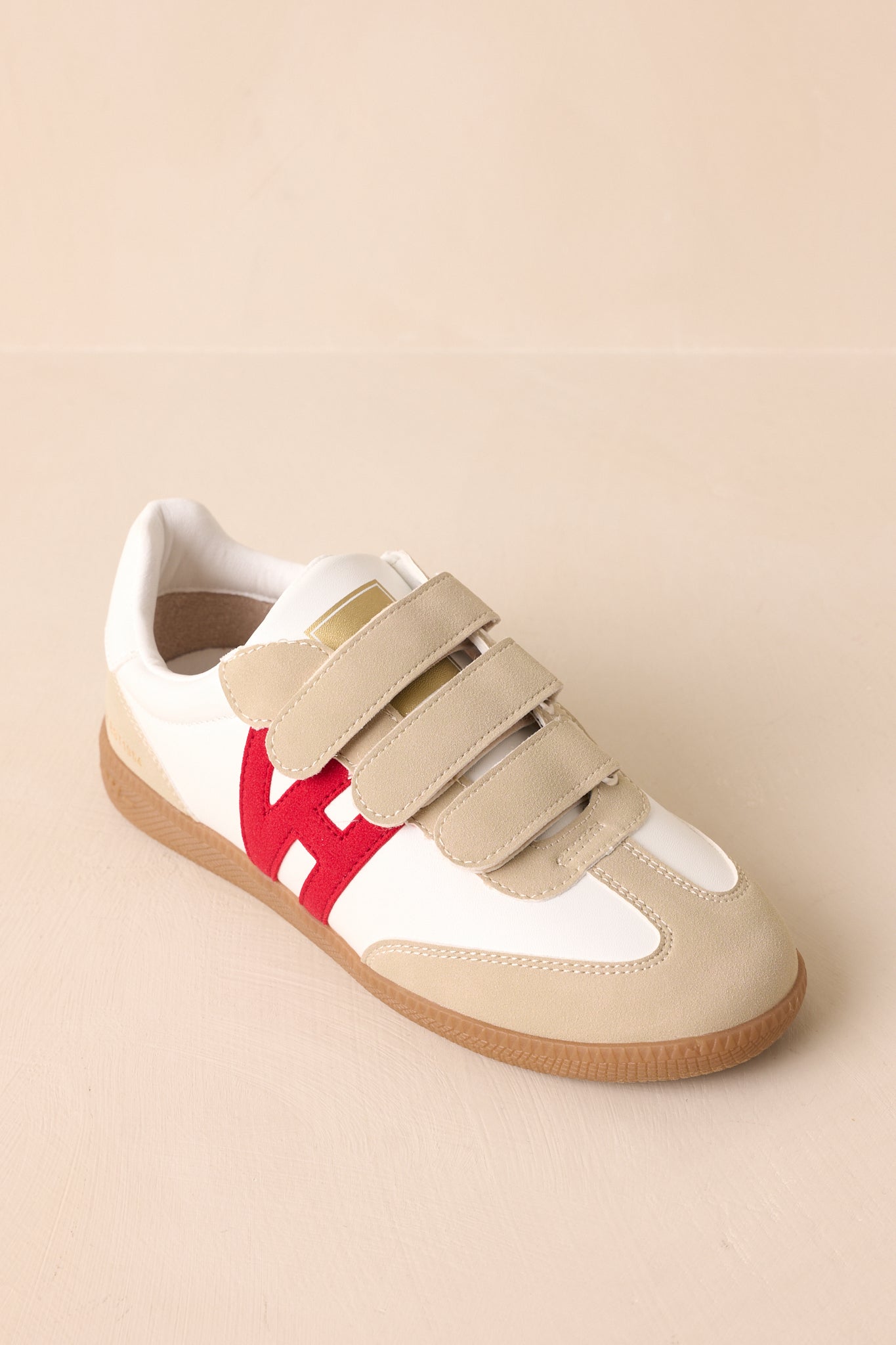Vintage Havana Pace 4 Red Multi Three Strap Low Top Sneakers