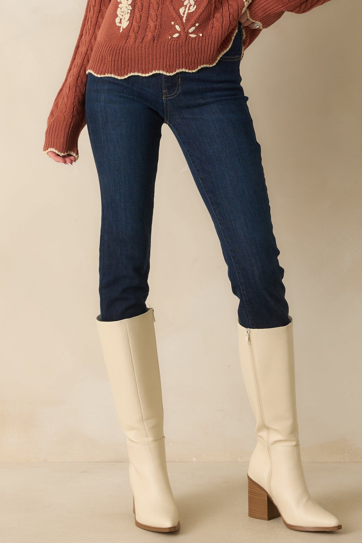 Simply Stated Dark Wash High Waisted Skinny Jeans