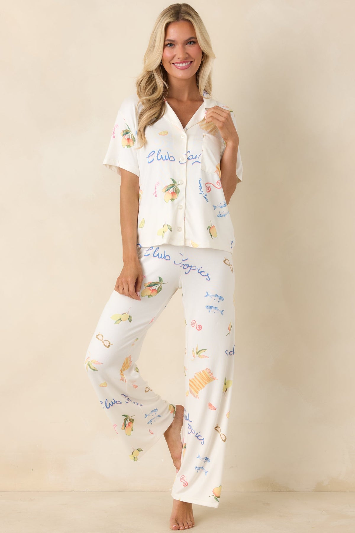 Z Supply Vanilla Ice Beach Days Pajama Top