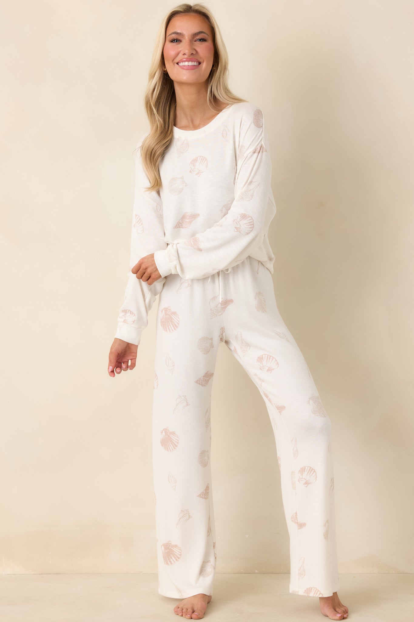 Z Supply Vanilla Ice Bisous Shell Long Sleeve Top