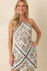 MINKPINK Reese Multi Floral Halter Mini Dress