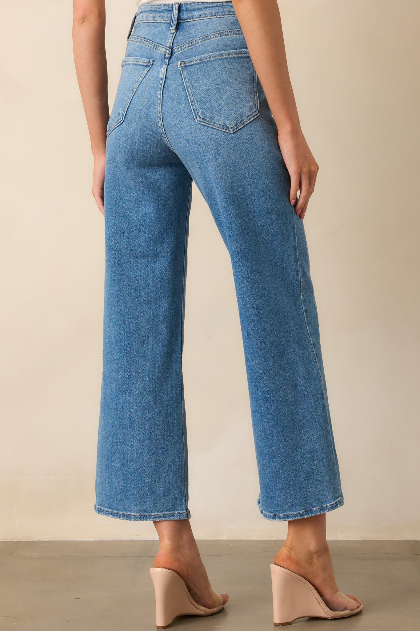 Something Amazing Medium Wash Wide Leg Jeans