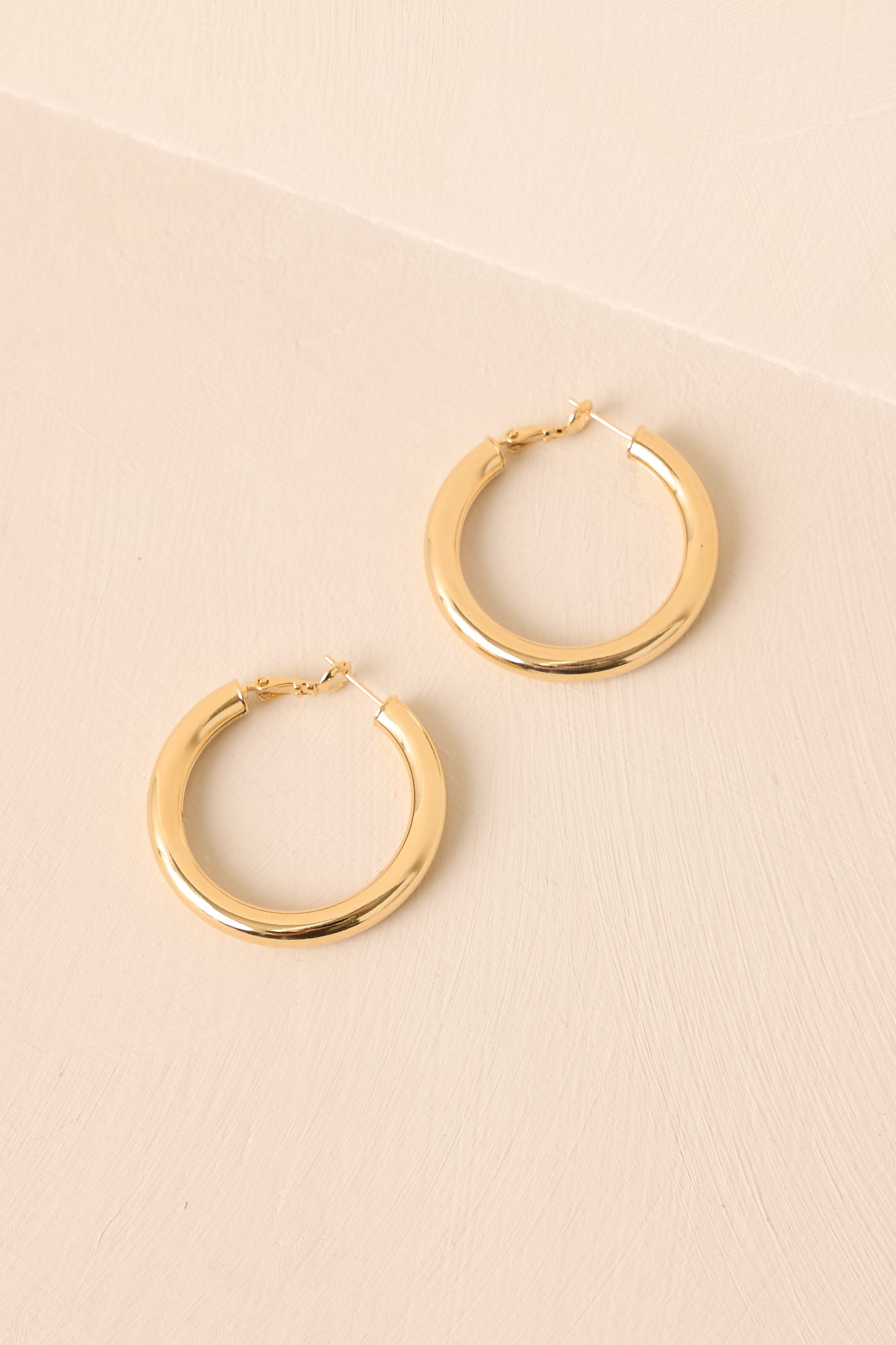Take It Or Leave It Gold Hoop Earrings