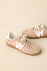 Vintage Havana Nadia Taupe Suede Lace-Up Sneakers