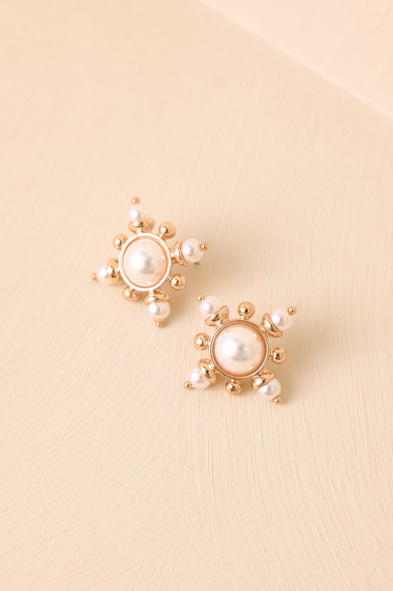 Guiding Light Gold & Pearl Statement Earrings