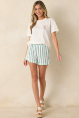 Z Supply Passion Martini White Cotton Boyfriend Tee